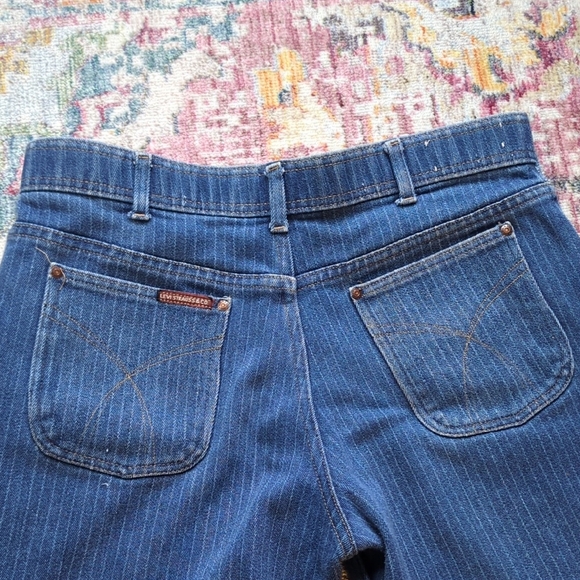 Vintage Levi’s Action Casuals Pinstripe Denim Jeans Men’s USA Made 90s Retro - Picture 7 of 10
